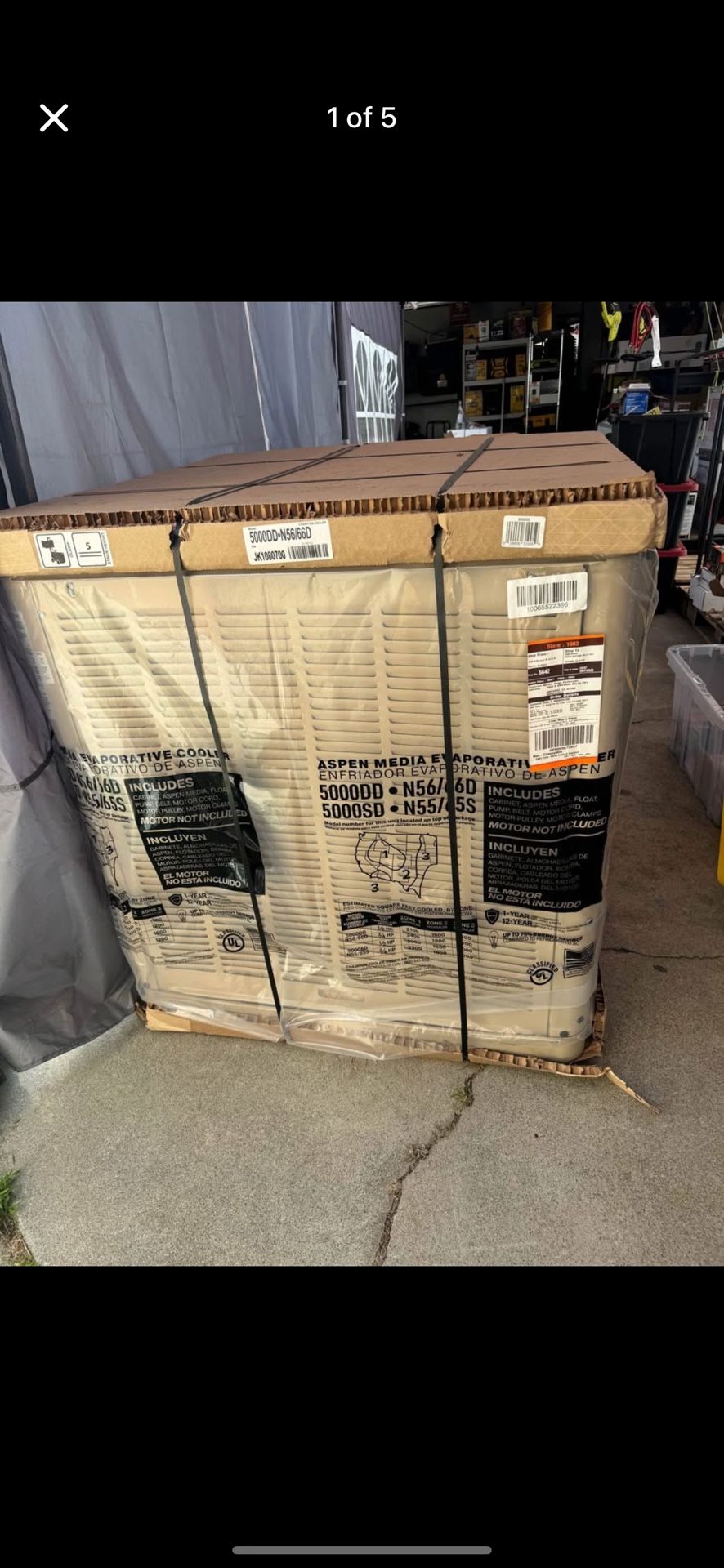 6500 CFM DownDraft Roof Evaporative Cooler for 2400 sq. ft. (Motor Not Included)