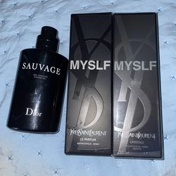 YSL Myself Cologne & Dior Sauvage Shower Gel