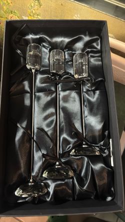 New I Box SHANNON  CRYSTAL BOXED 3 Tier Cancel Sticks  Lighting 