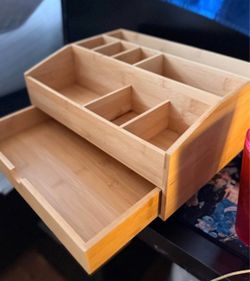 Bamboo Desk Organizer with Drawer