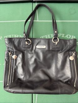COACH Gallery Leather Tote Bag w/ Side Zip Pockets - EUC - 20x15