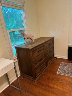 wood chest of drawers & end table