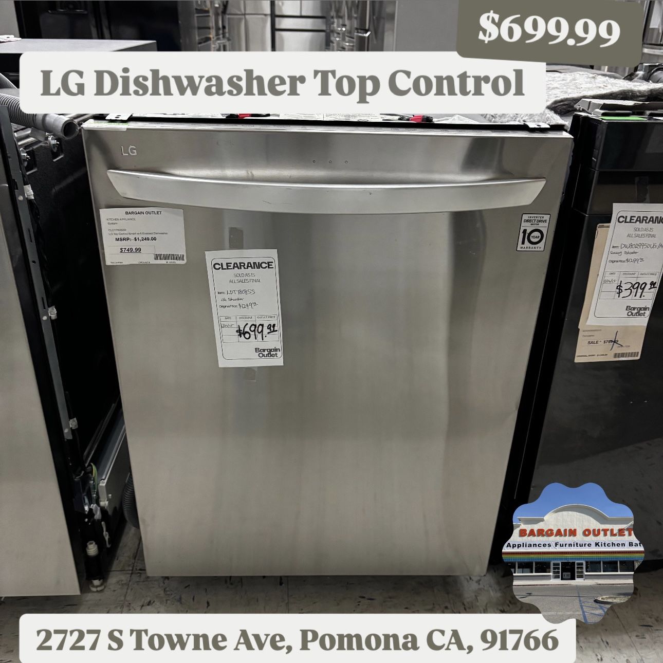 LG Top Control Dishwasher