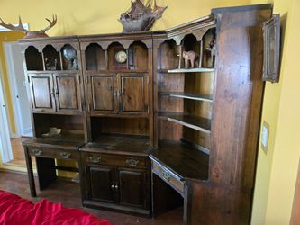 Corner Book case with Leafs for Table