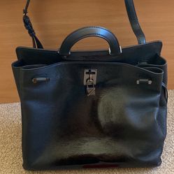 Valentino Paten Leather Joy Lock Tote
