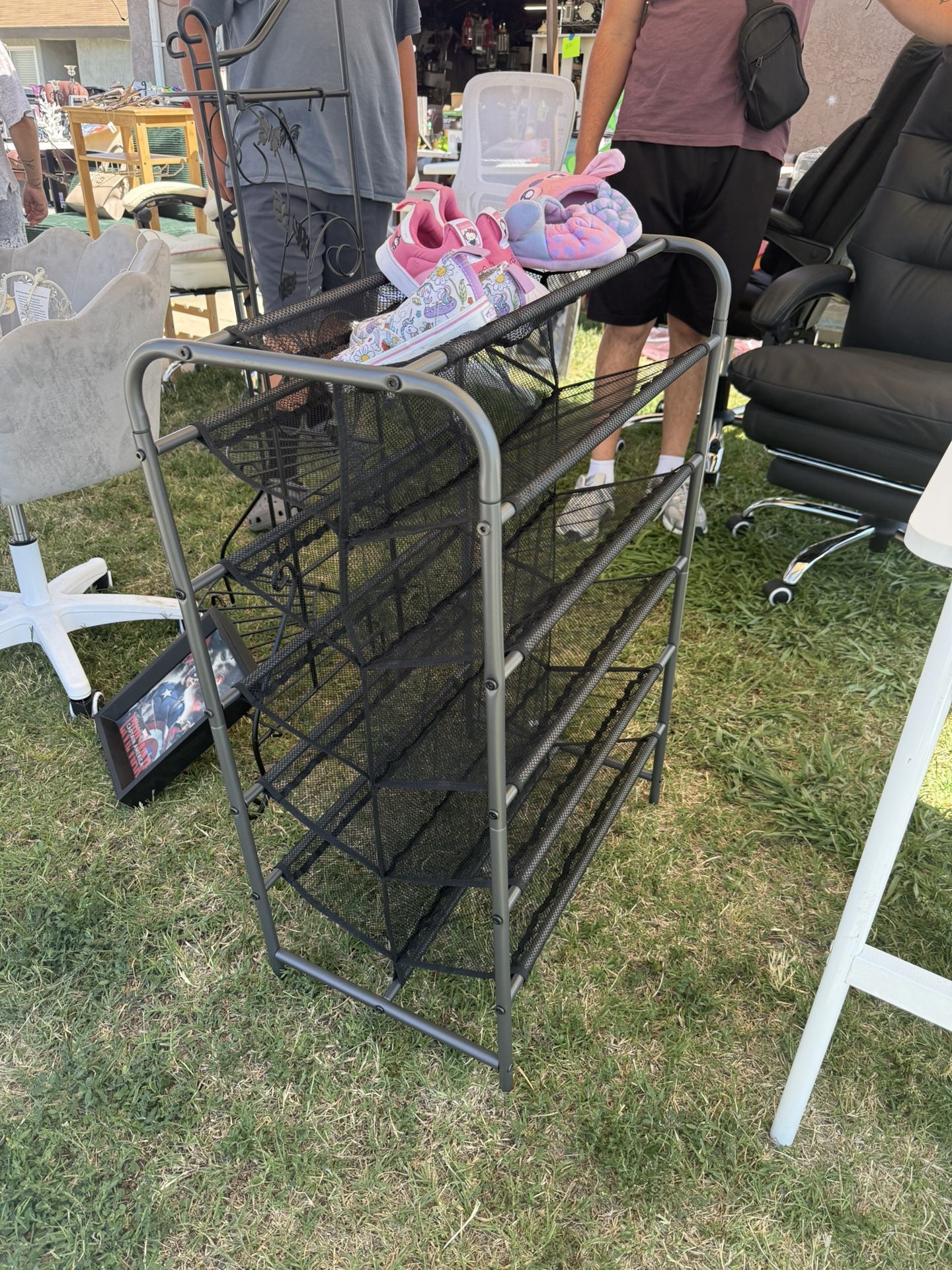 Gray Shoe Rack