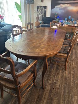 Wooden Dining Table with 6 chairs