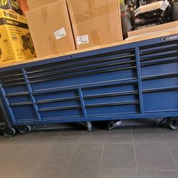84" 22 DRAWERS WOOD TOP ROLLING TOOL BOX 