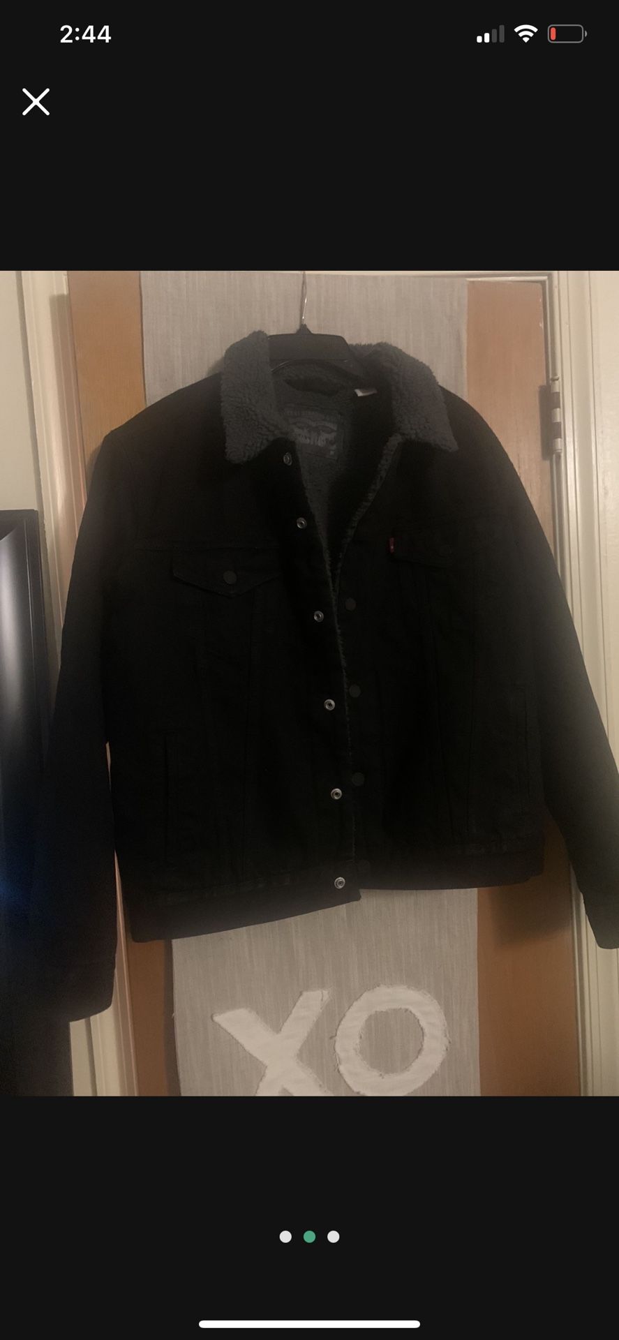 Black Levi’s Denim Sherpa Jacket 