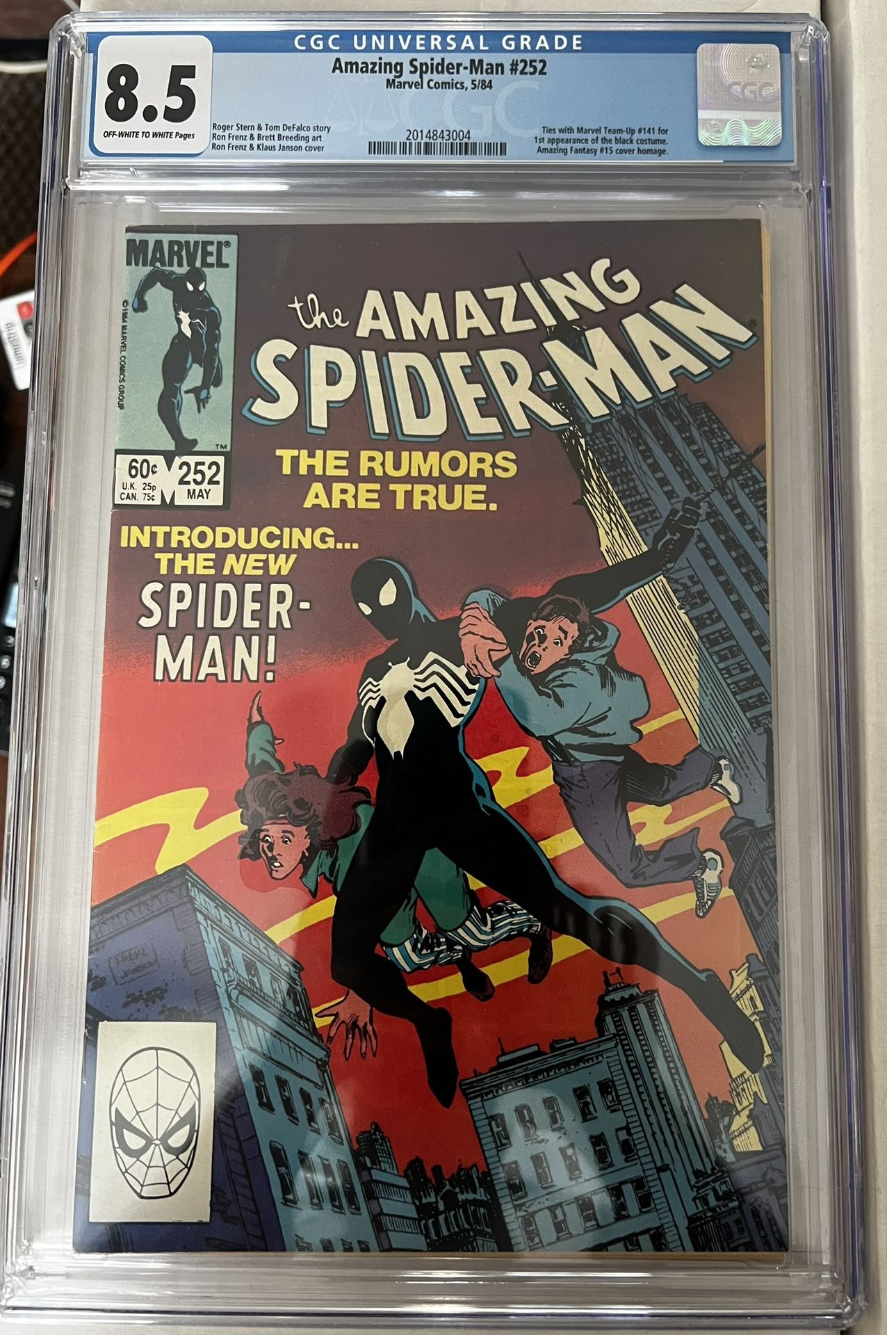 The Amazing Spider-Man #(contact info removed)  One of First Appearances of Black Costume.