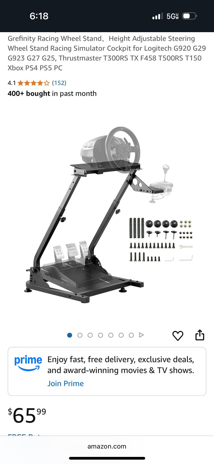 Grefinity Racing Wheel Stand For Gaming!