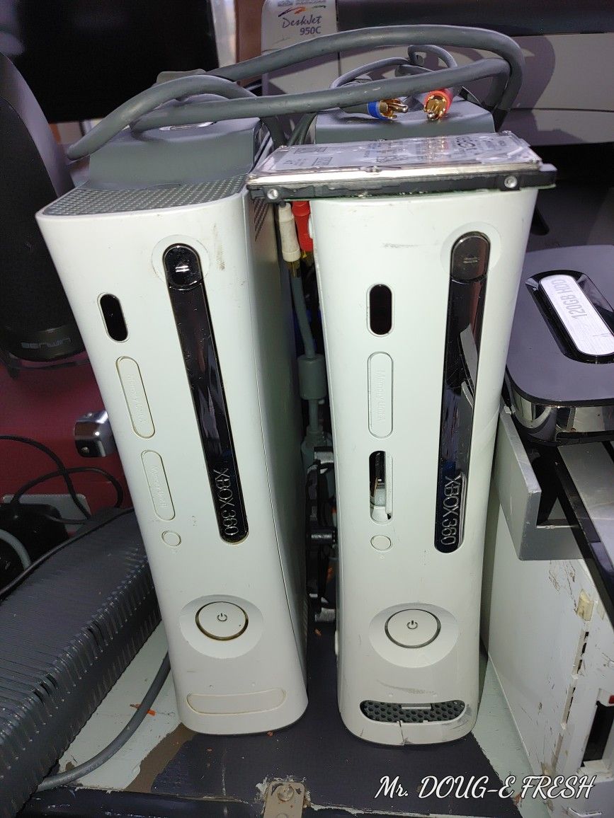 2 Microsoft xbox 360 Game Systems With Hdd Both Work Great