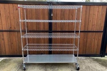 5 TIER WIRE SHELVING UNIT - 60”wide x 18” in- depth x 72" tall