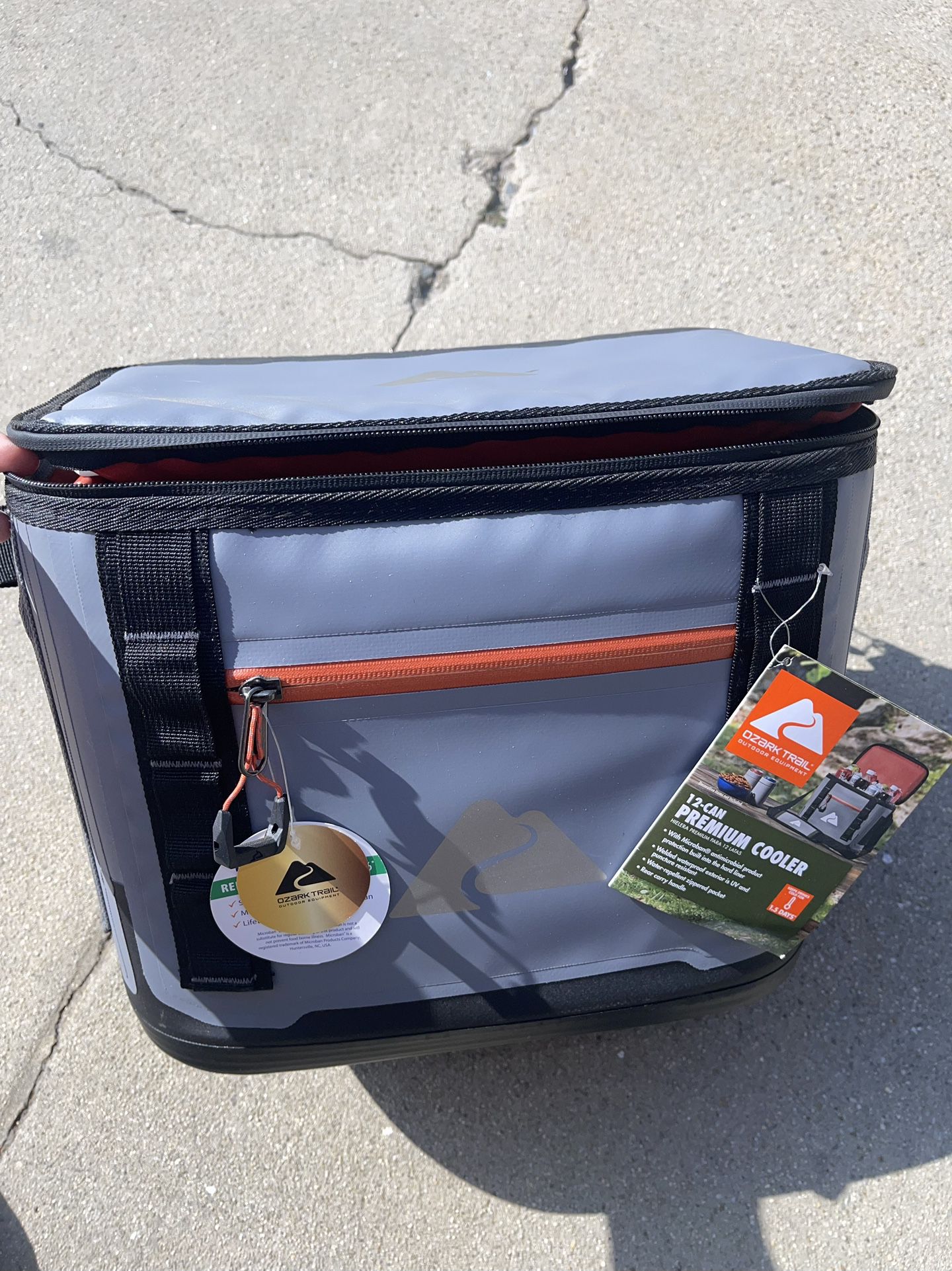 Ozark Trail 12 Can Welded Cooler with Thermal Insulation Gray