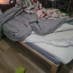 Ikea Twin Frame + Mattress + Topper