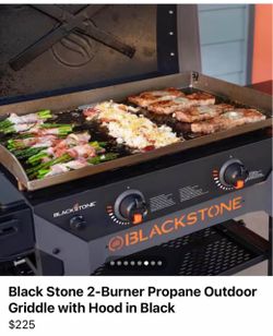 2-Burner Propane Outdoor Griddle with Hood in Black  New    Black Stone  Model # (contact info removed)