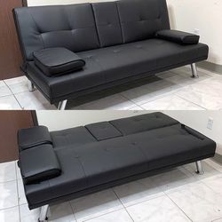 Brand New $155 Convertible Folding Futon Sofa Bed Recliner Couch 65x30x31 Inches, Max 500 Lbs