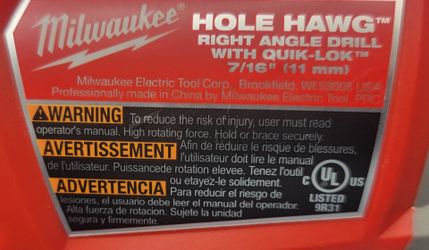 MILWAUKEE M18 FUEL 18V Cordless GEN 2 SUPER HAWG 7/16 in