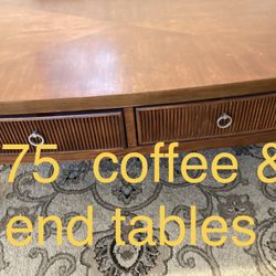 Coffee Table And 2 End Tables Wood