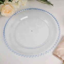 Baby Blue Clear Plate Chargers New 