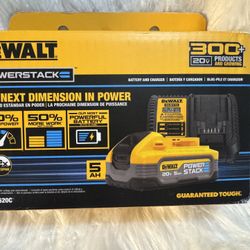 DEWALT Powerstack 20V MAX Battery Starter Kit, Rechargeable, 5Ah, Lithium Ion (DCBP520C)
