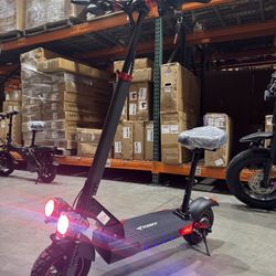 Electric scooter with seat