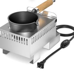 Lead Melting Pot, 5 lbs Electric Lead Melter with Long Handle & Pouring Spout, 750℉ Max – Ideal for Fishing Sinkers, Bullet Casting, and DIY Metal Cra