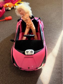 Pink Lamborghini Kids Ride-On Electric Car