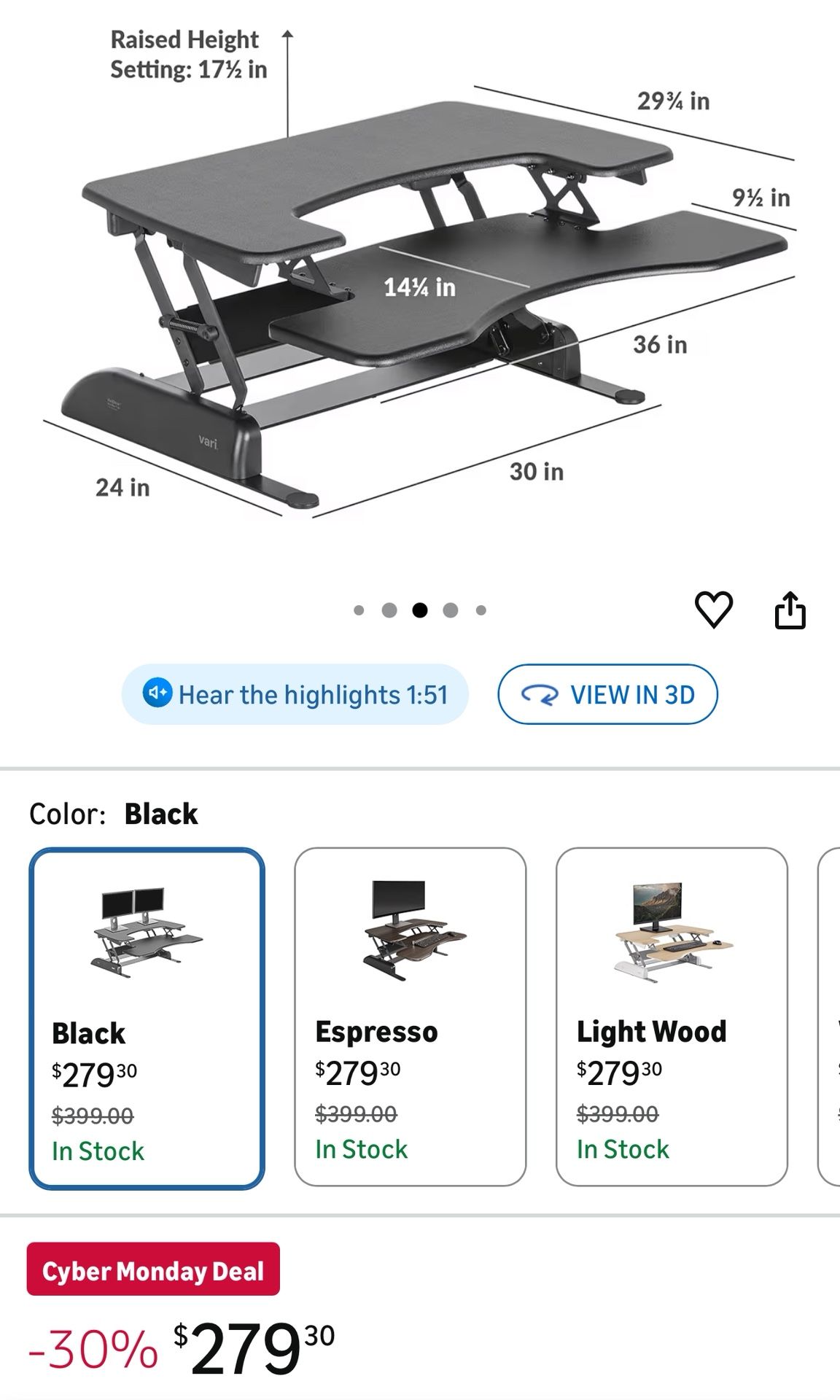Adjustable Desk Converter