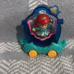 Fisher Price Little People Disney Princess Ariel's Float Little People Parade Toddler Vehicle & Figure