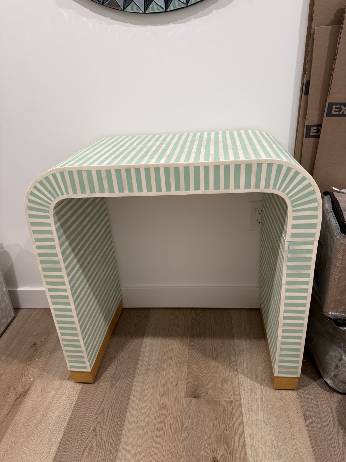 Wooden Bone Console table. Entry Way Table