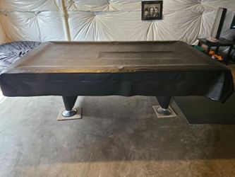 Bright orange custom pool table. Great condition