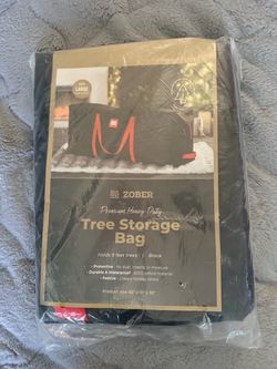 Zober Premium Heavy-Duty Christmas Tree Storage Bag Black