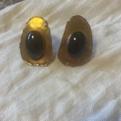 Vintage Handmade Clip On Earrings