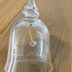30th Anniversary Clear Glass Bell