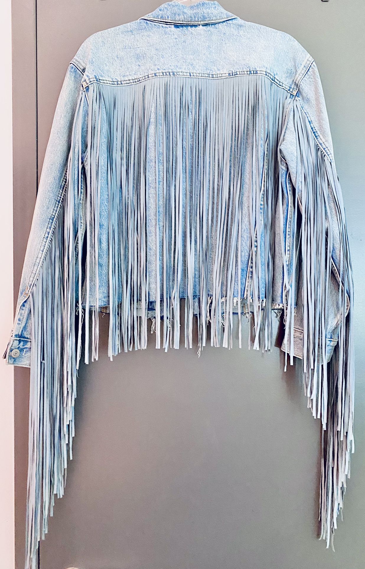 new fringed denim jacket for women