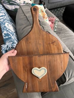 Rustic Wooden plate holder with Handle