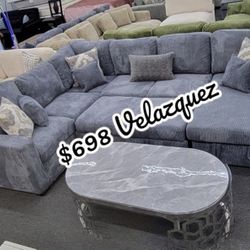 ✅️✅️4-Piece Convertible Sectional Sleeper Sofa, Chaise Storage, Sofa Storage & USB Port✅️✅️