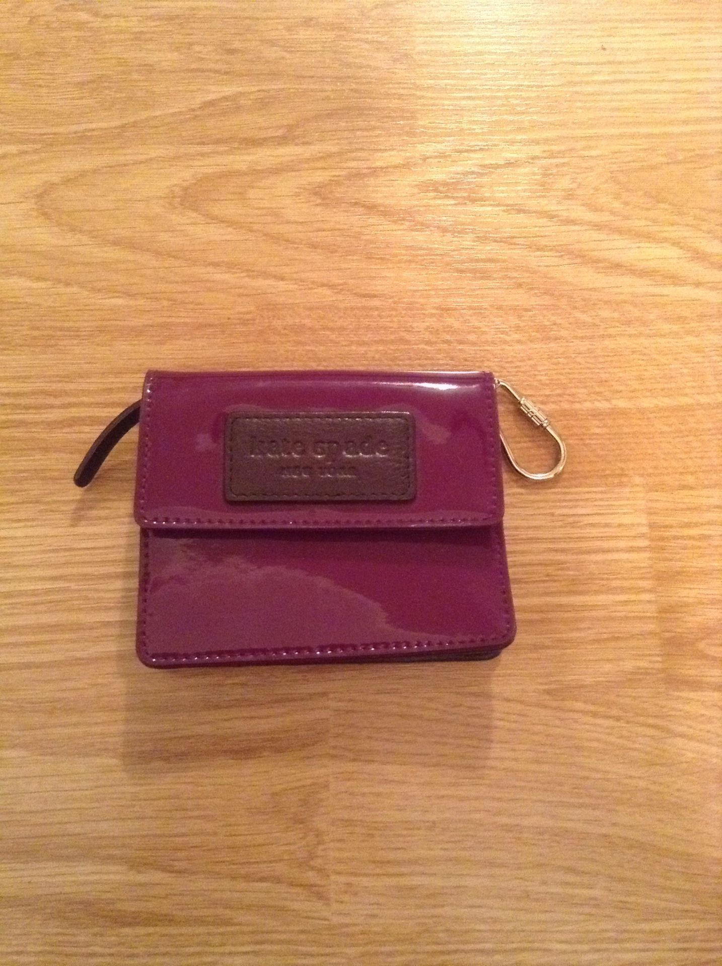 Kate Spade purple patent leather wallet