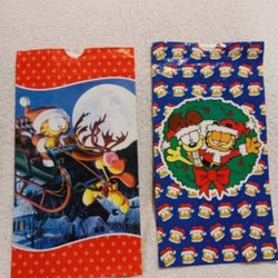 Vintage Garfield & Odie 2 Christmas gift bags