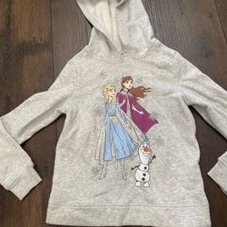 Girls Disney Frozen Hoodie Sweater Size 6 #7