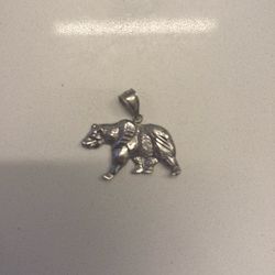 925 sterling silver california bear pendent