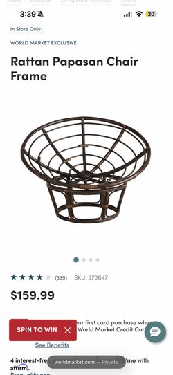 Papasan chair frame