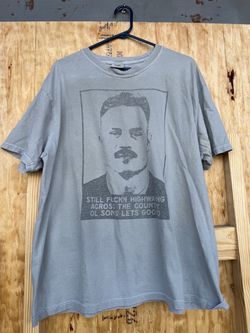 Gray Graphic Quote Print T-Shirt ZACH BRYAN SZ XL