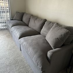 Gray Reclining Couch 