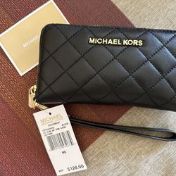 Michael Kors Quilted Wristlet Wallet  
