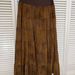 Skirt Reba Maxi Long Suede Look