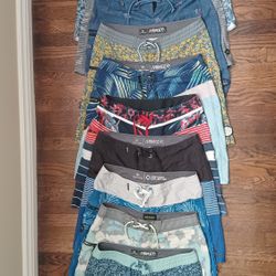 RIP CURL AND QUICKSILVER BOARDSHORTS
