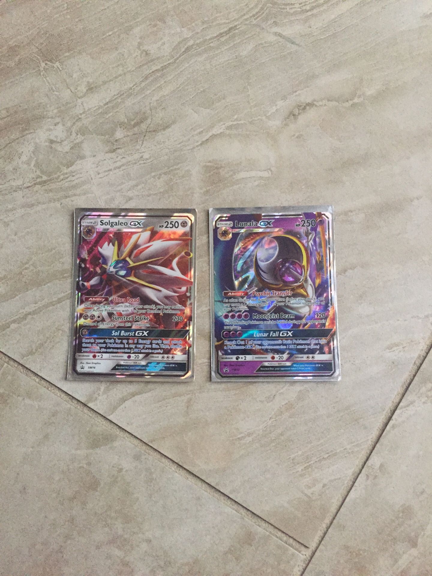 Lunala gx and Solgaleo gx