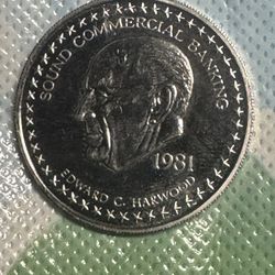 ONE OZ PLATINUM COIN Selling At Spot Cash Only, 1980 EDWARD C. HARWOOD. More Than $150 Below APMEX Same Coin. Longer You Wait The Price Keeps Going Up